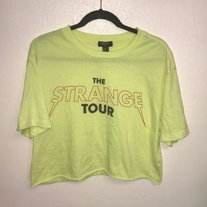 strange tour crop top